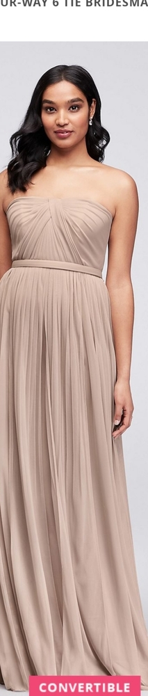 David's Bridal convertible bridesmaid dress